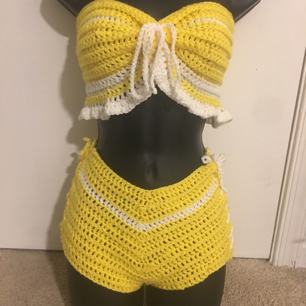 2 piece lace up shorts